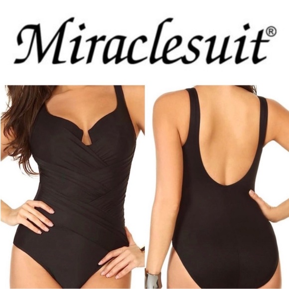 Miraclesuit Black Must Have Escape One-Piece Slimming Underwire Swimsuit Size 8 - Picture 5 of 13